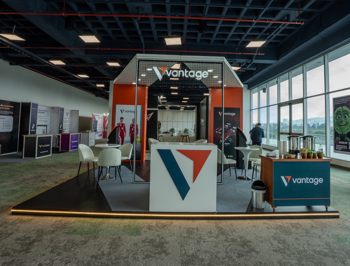 Sponsor booths at the Expo